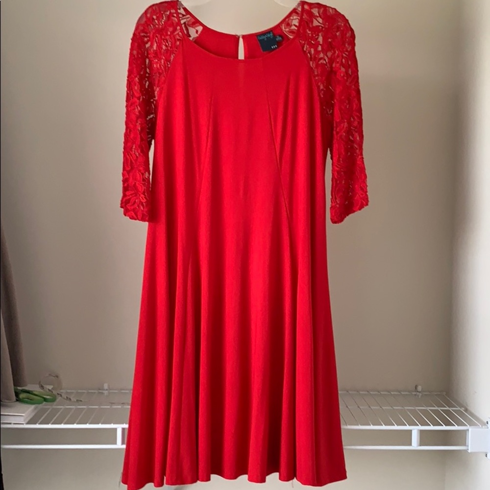 GABBY SKYE - RED LACE DRESS